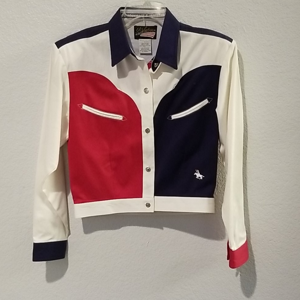 Awesome vintage Western patriotic jacket sz L